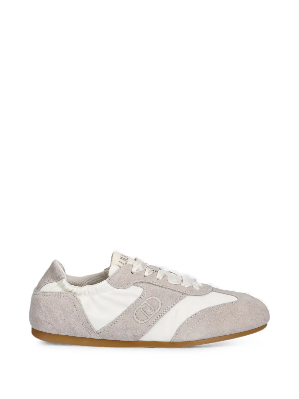 LIU JO suede-panelled logo-patch sneakers - Grau