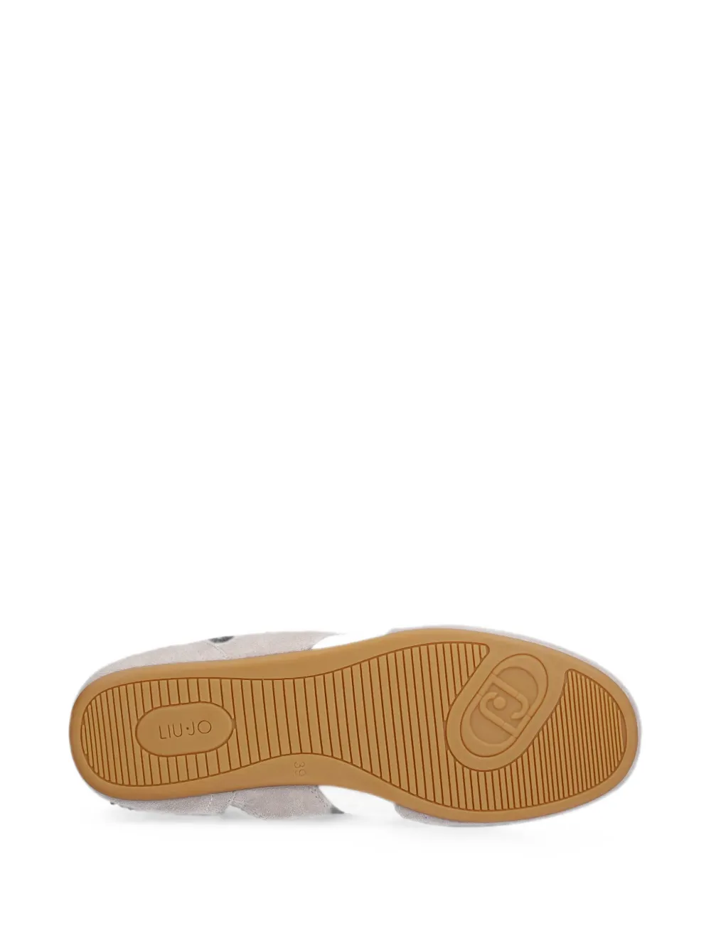 LIU JO suede-panelled logo-patch sneakers Grijs