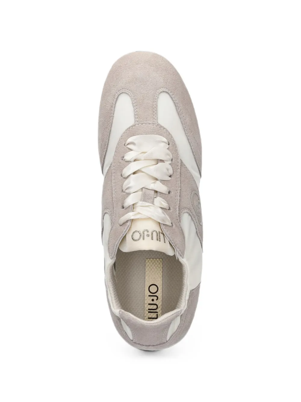 LIU JO suede-panelled logo-patch sneakers Grijs