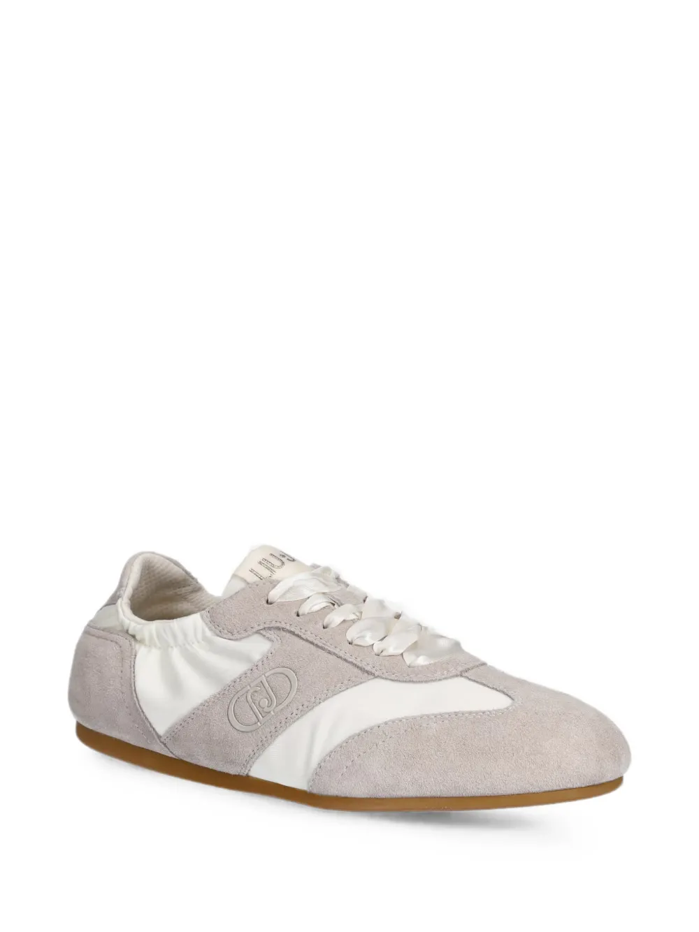 LIU JO suede-panelled logo-patch sneakers Grijs