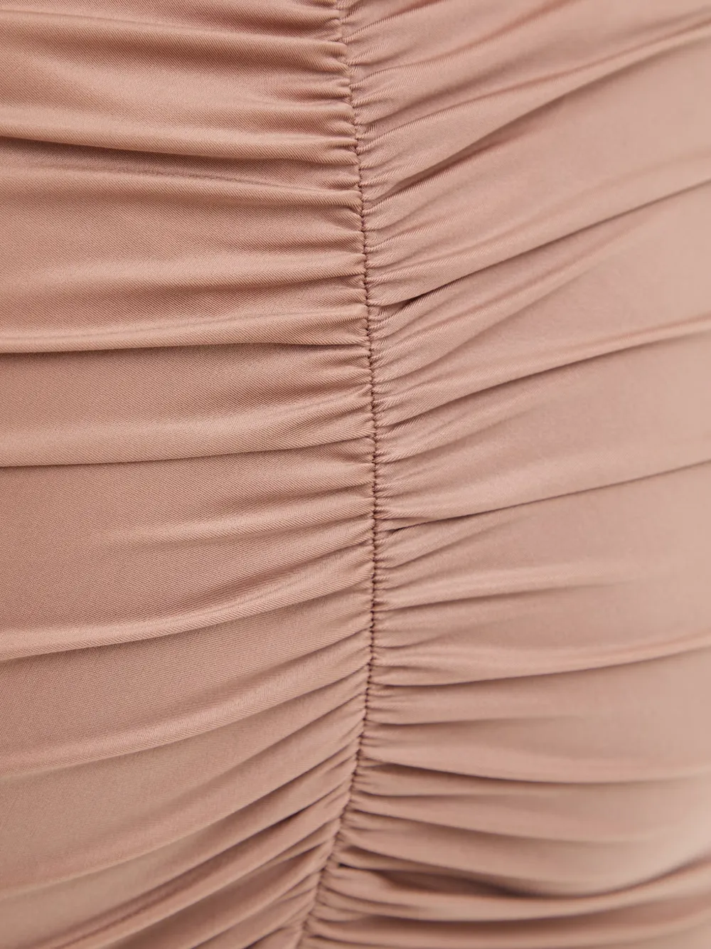 Patrizia Pepe Rok met ruches en trekkoord Beige
