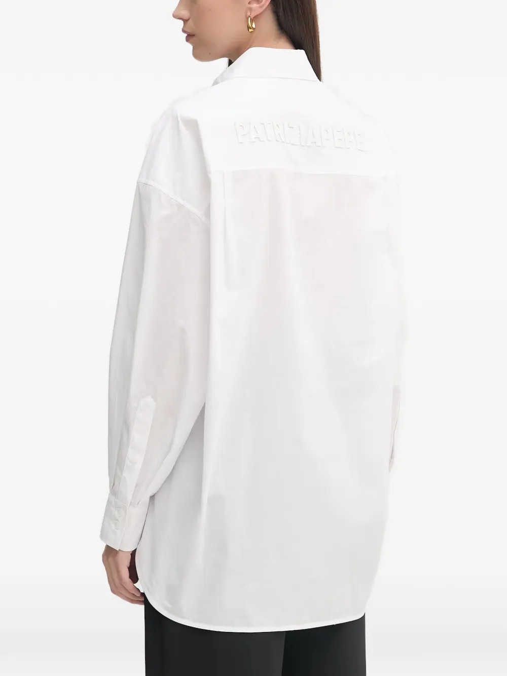 Patrizia Pepe Blouse met logopatch Wit