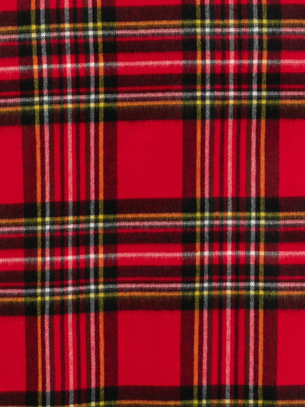 Barbour x GANNI geruite sjaal met franje Rood