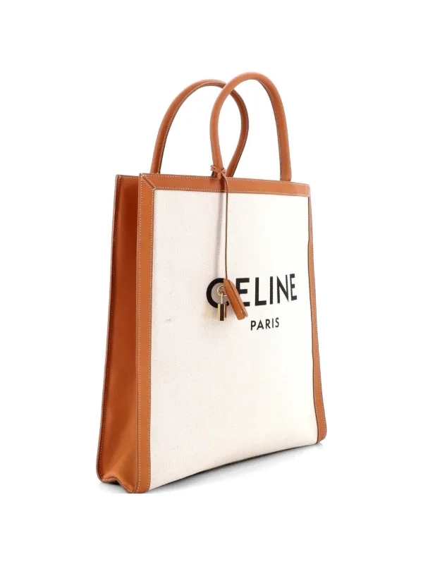 Celine Pre-Owned バーティカル カバ キャンバス ウィズ レザー ラージ 