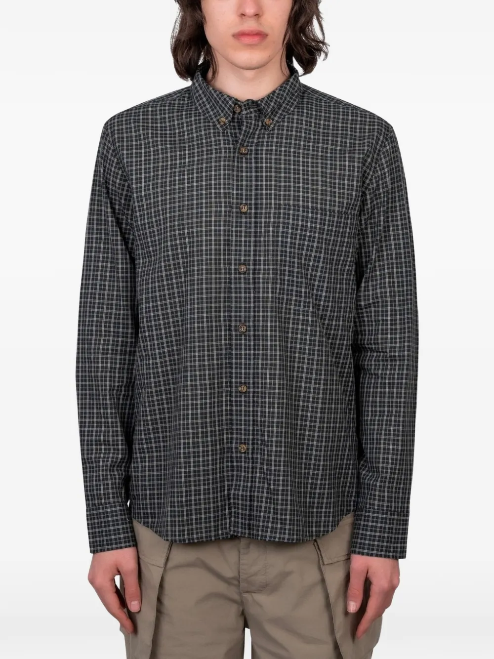 Gimaguas Jeremy check-pattern button-down shirt - Verde