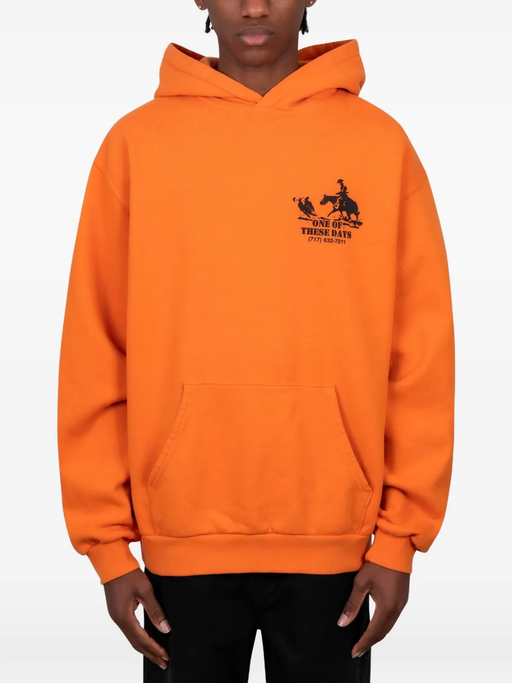 One Of These Days graphic-print hoodie - Arancione