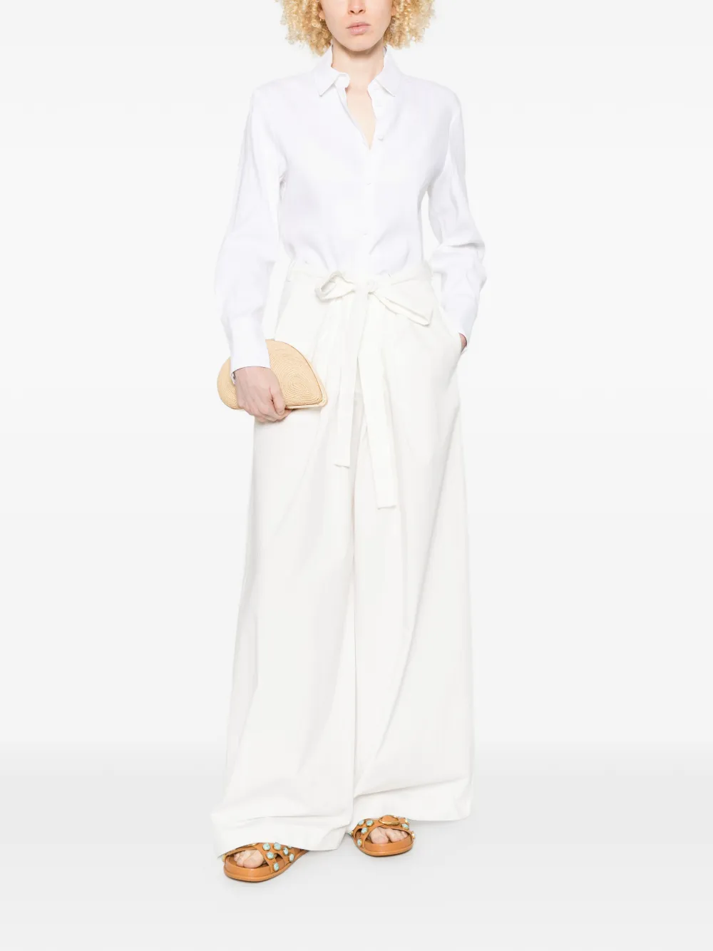 Max Mara Badesse blouse met lange mouwen Wit