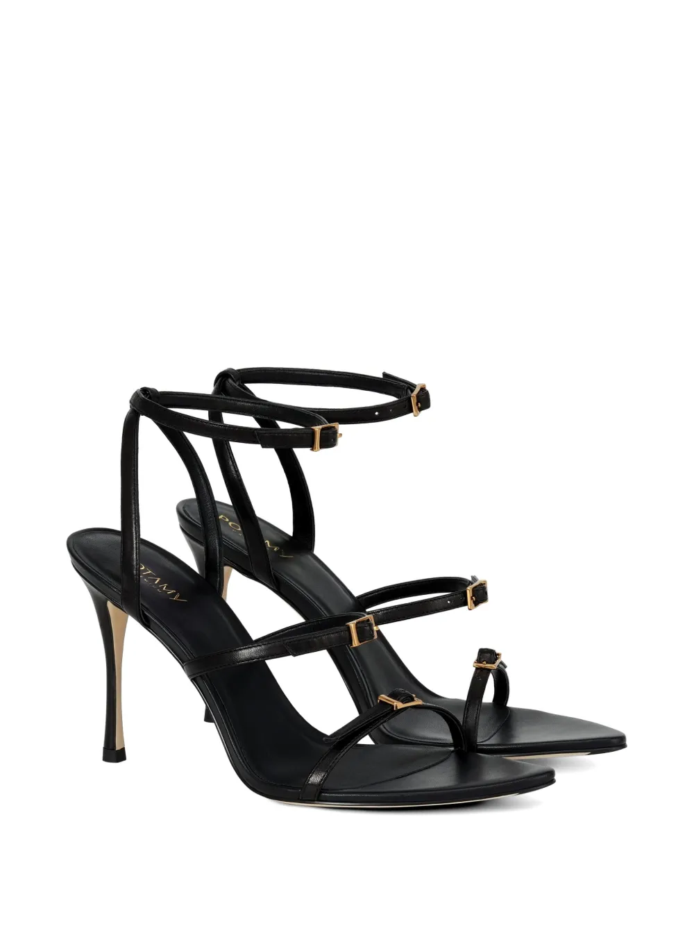 POTAMY Sandalen met gespbandje Zwart