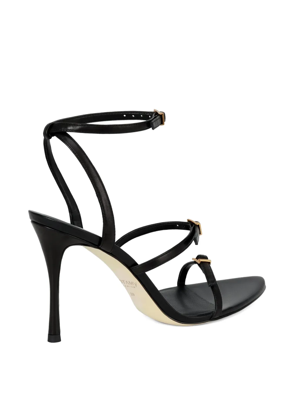 POTAMY Sandalen met gespbandje Zwart