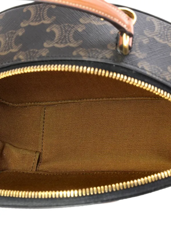 Celine Pre-Owned Half Moon Case Triomphe Coated Canvas With