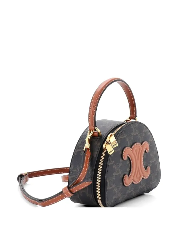 Celine Pre-Owned Half Moon Case Triomphe Coated Canvas With