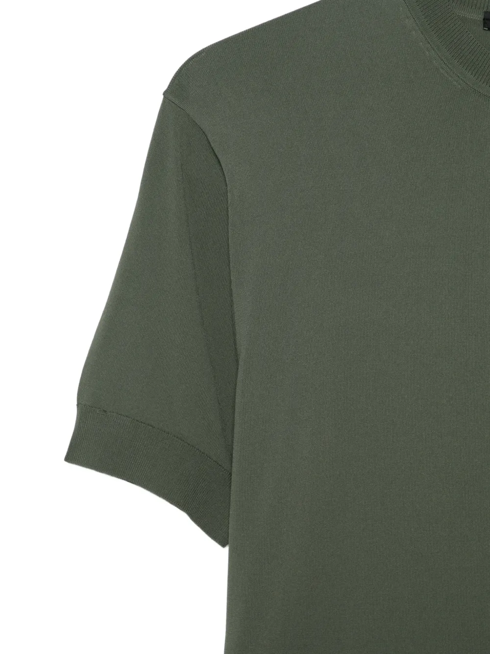 Low Brand Fijngebreid T-shirt Groen