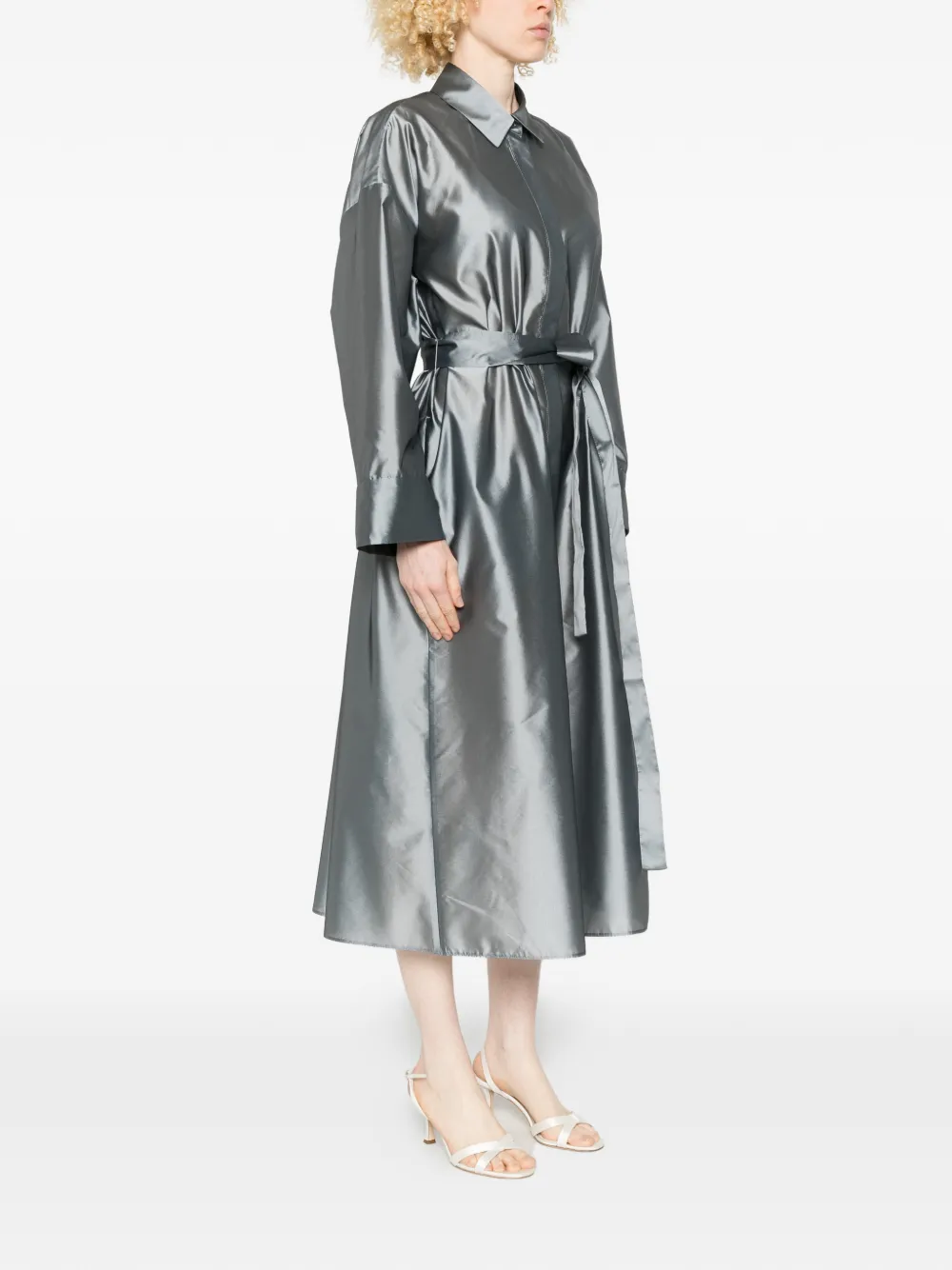 'S Max Mara Anna blousejurk met gestrikte taille Grijs