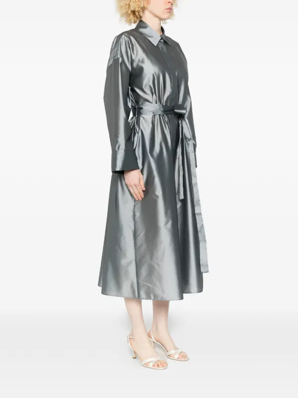 max mara shirt dress Ossola silk-blend shirt dress - brown