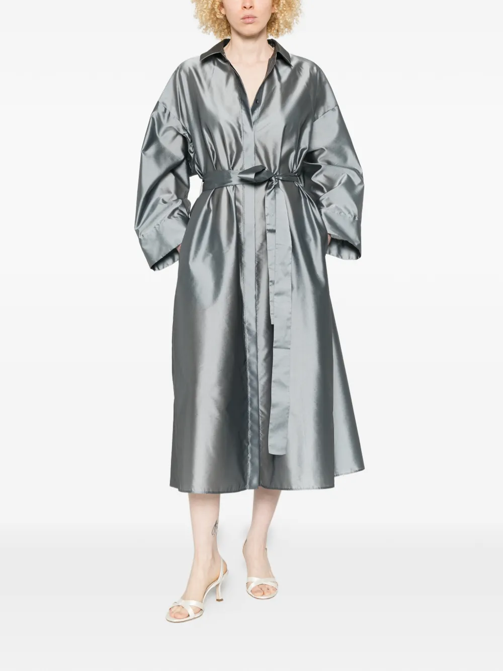 'S Max Mara Anna blousejurk met gestrikte taille Grijs