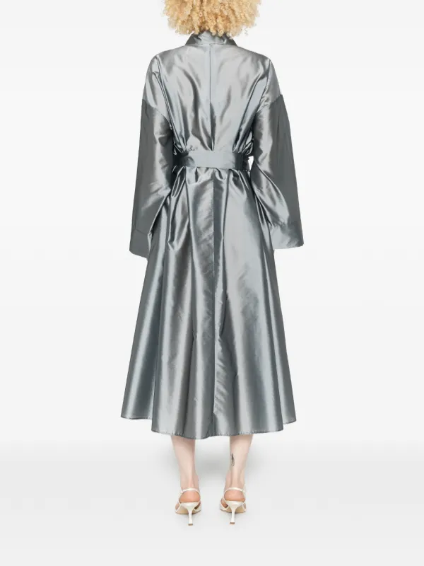 max mara grey dress Max Mara one-shoulder Maxi Dress | Grey