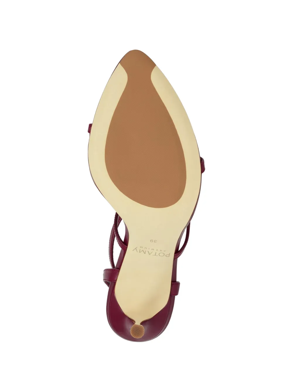 POTAMY Leren sandalen met gespbandje Rood