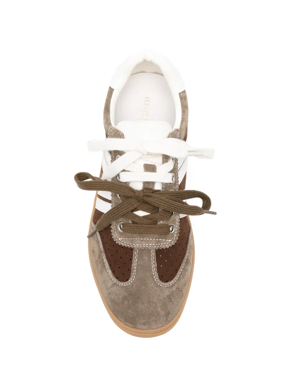 SERGIO MORETTI FIRENZE panelled platform sneakers Bruin