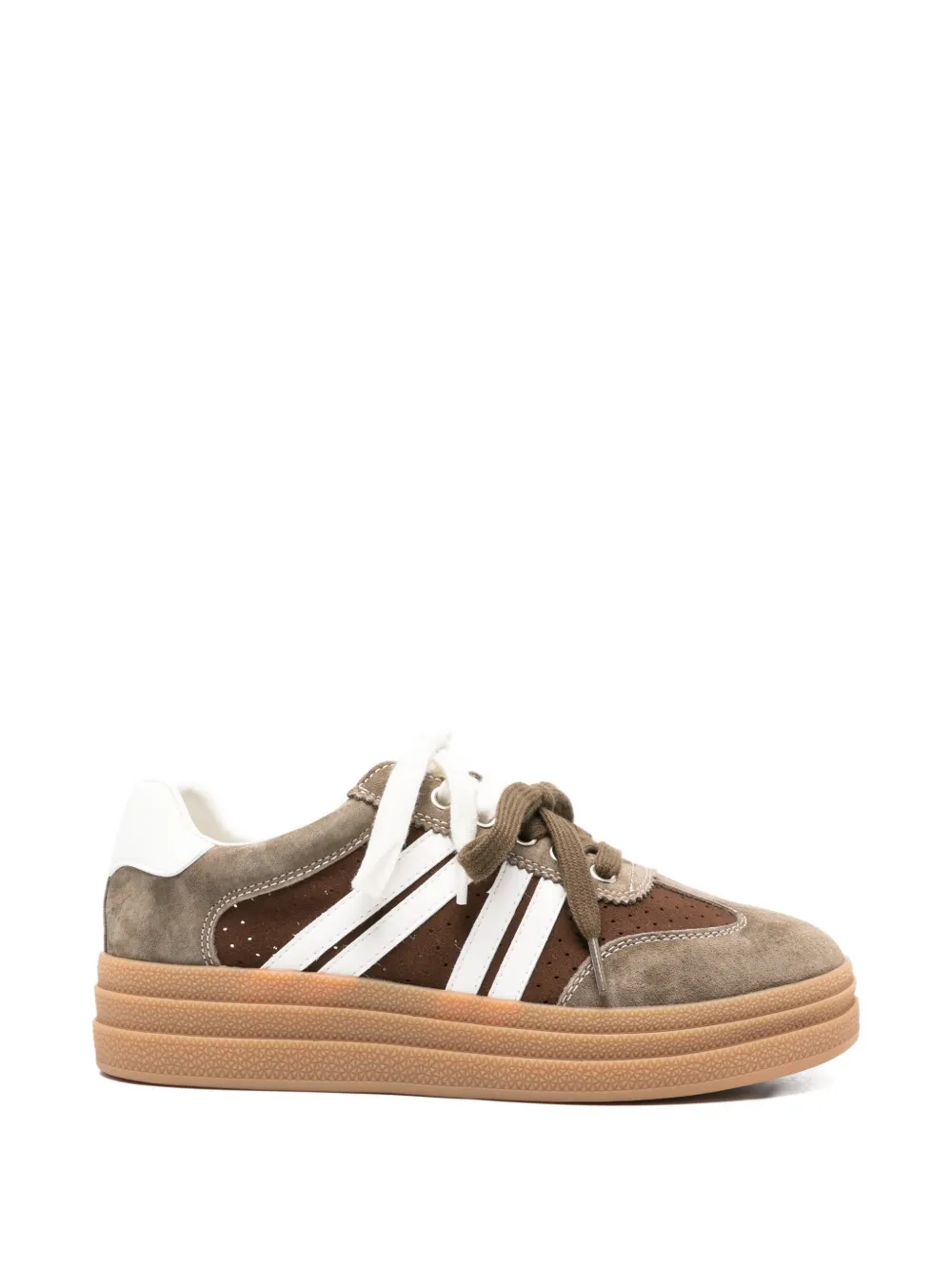 SERGIO MORETTI FIRENZE panelled platform sneakers Bruin