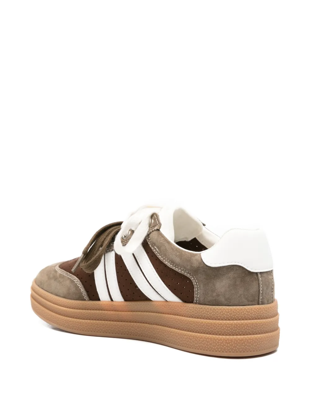 SERGIO MORETTI FIRENZE panelled platform sneakers Bruin