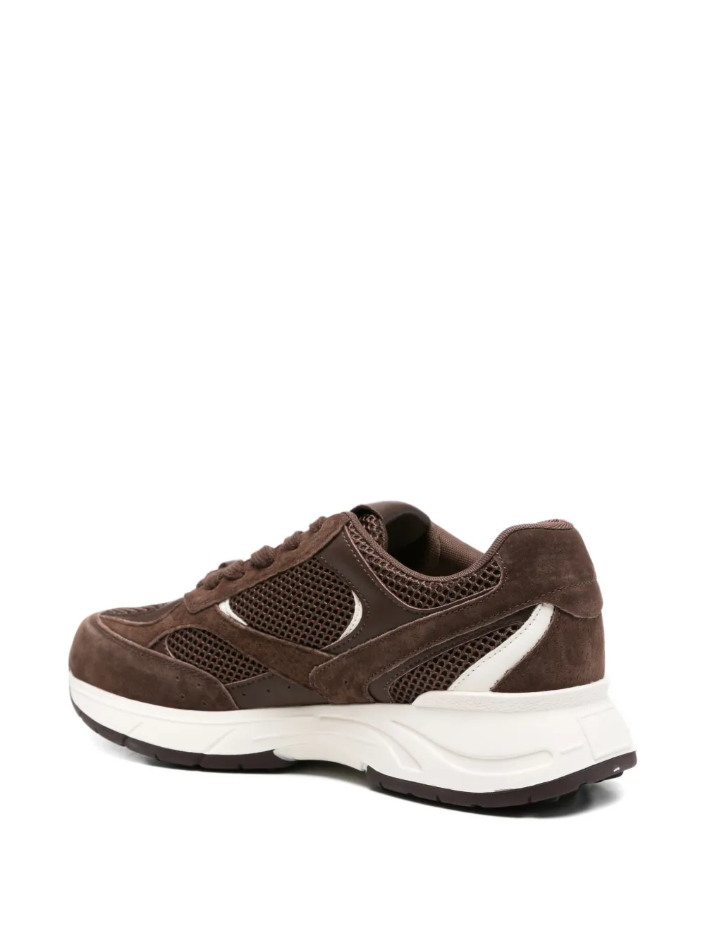 SERGIO MORETTI FIRENZE Sneakers met mesh vlak Bruin