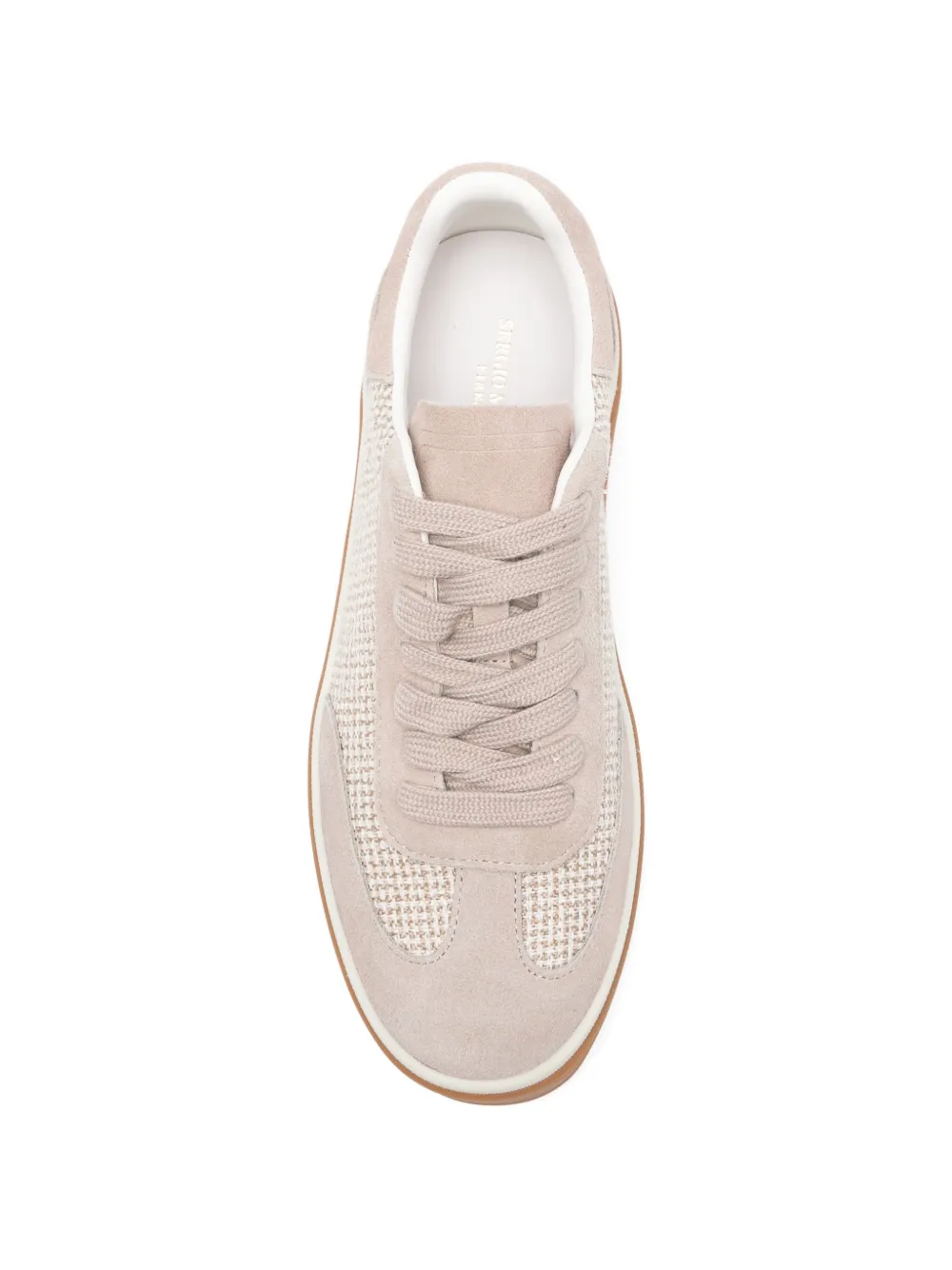 SERGIO MORETTI FIRENZE Sneakers met suède vlak Beige