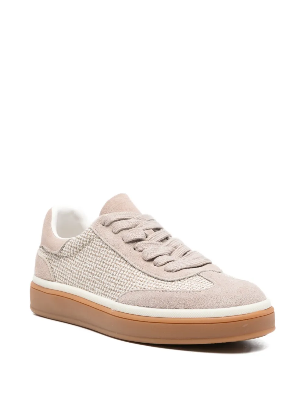 SERGIO MORETTI FIRENZE Sneakers met suède vlak Beige