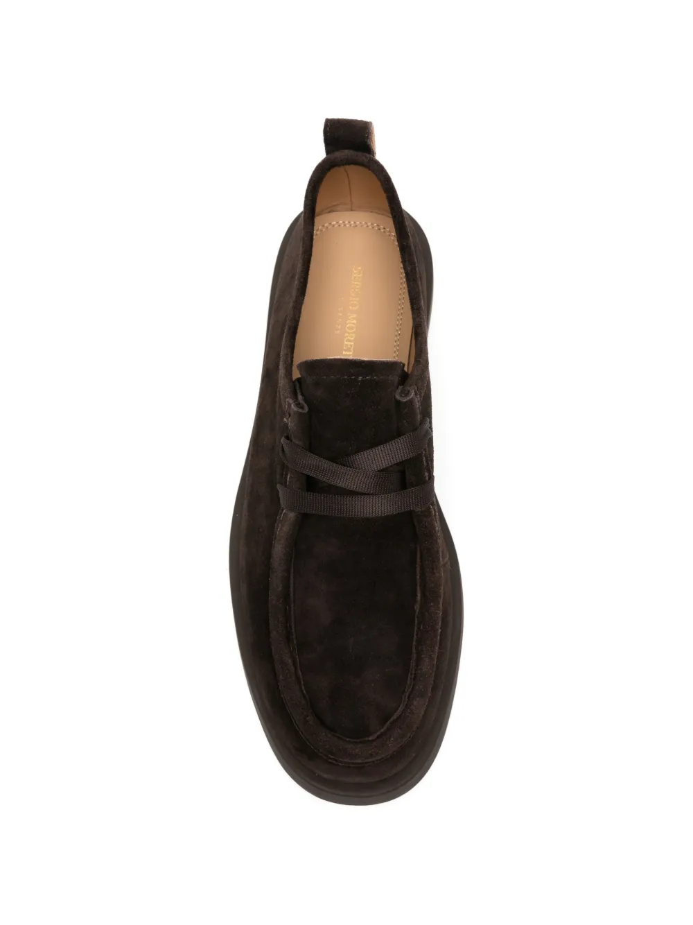 SERGIO MORETTI FIRENZE Suède derby schoenen Bruin