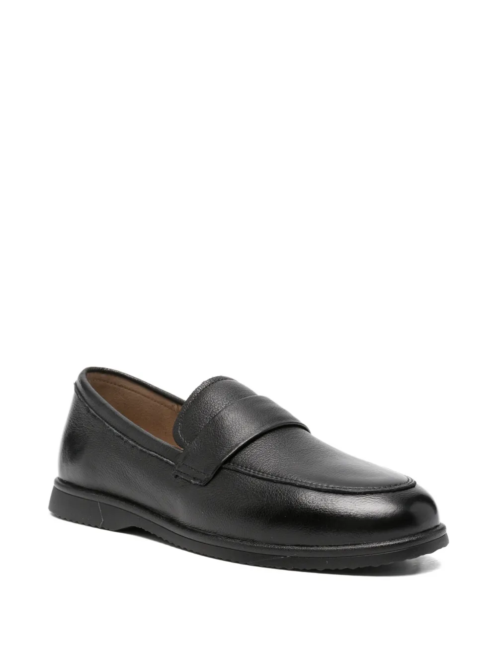 SERGIO MORETTI FIRENZE Leren loafers Zwart