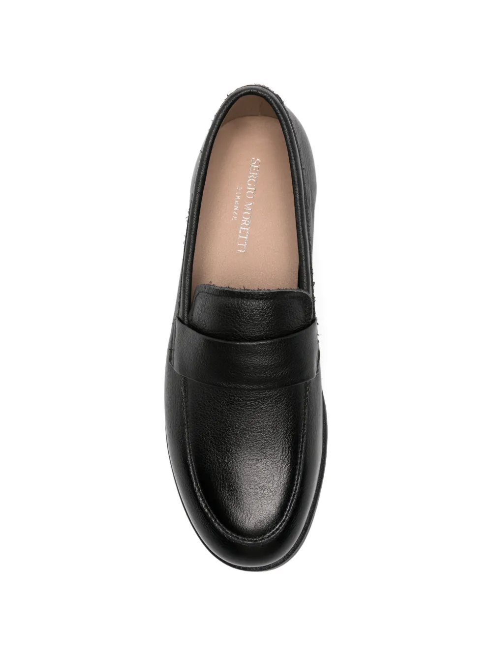 SERGIO MORETTI FIRENZE Leren loafers Zwart