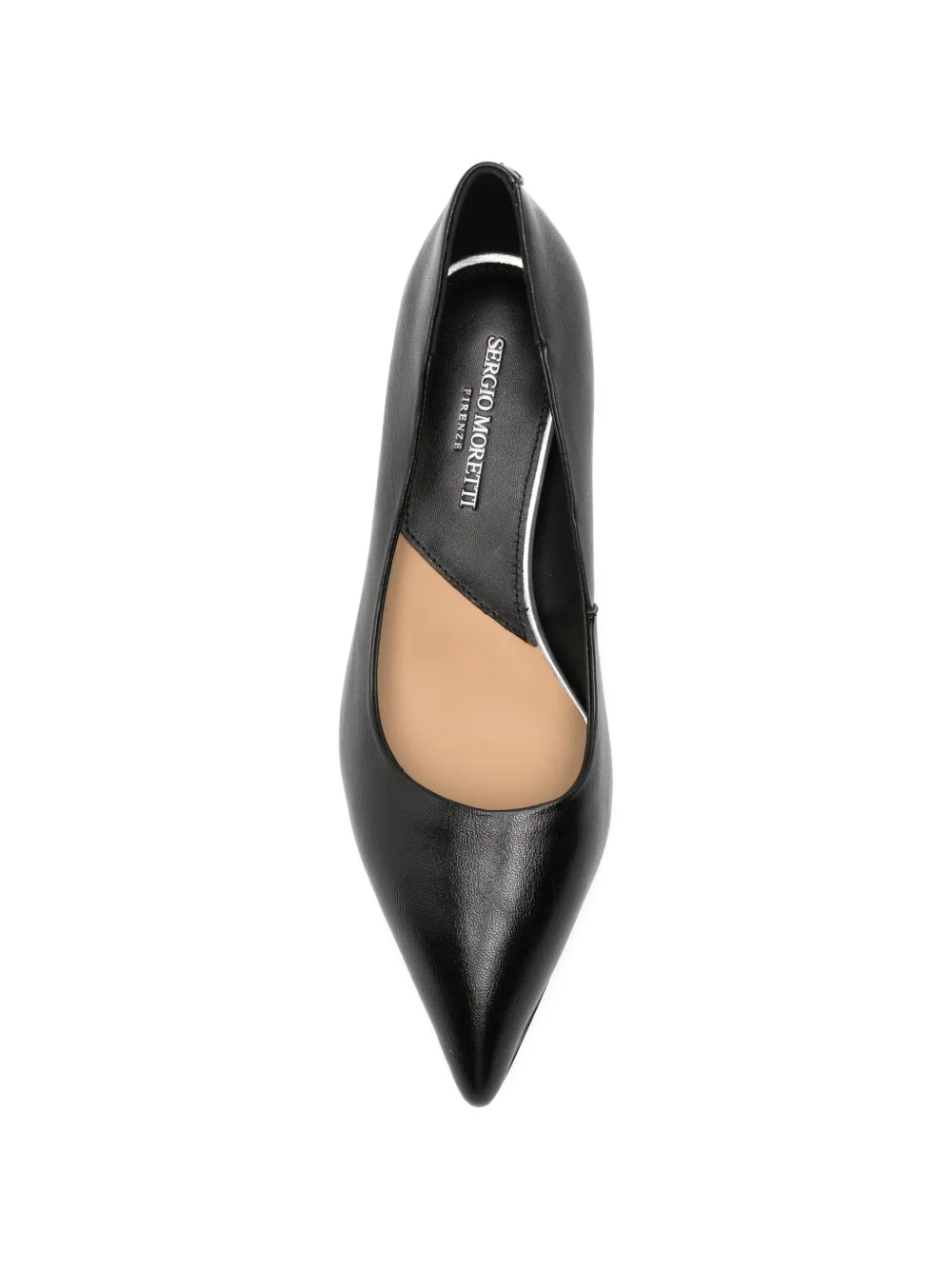 SERGIO MORETTI FIRENZE Pumps met puntige neus en zandloper hak Zwart