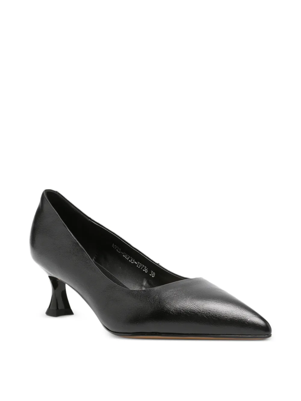 SERGIO MORETTI FIRENZE Pumps met puntige neus en zandloper hak Zwart