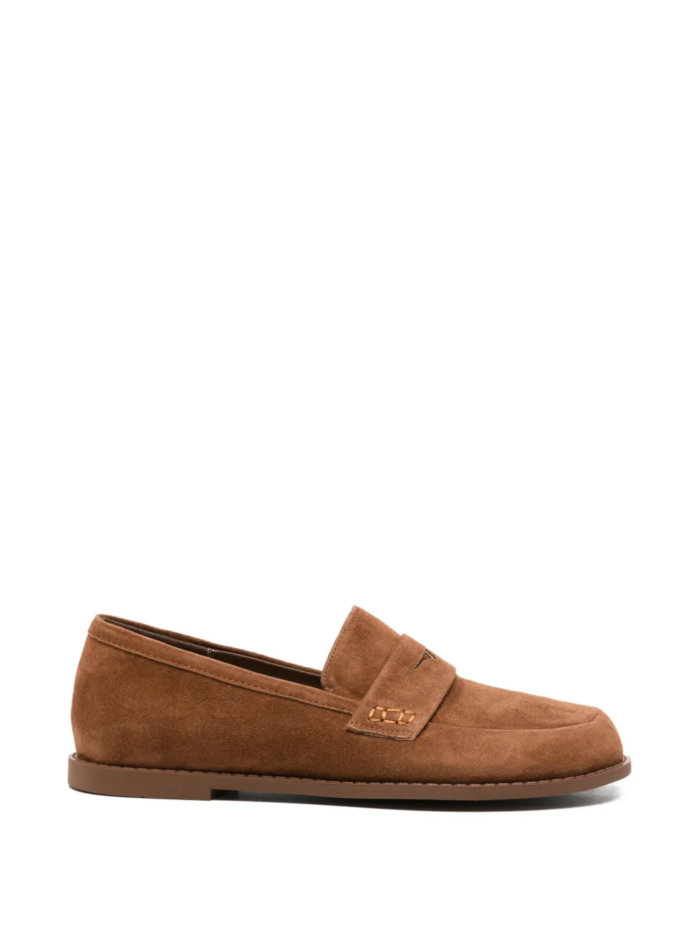 SERGIO MORETTI FIRENZE suede penny loafers - Marrone