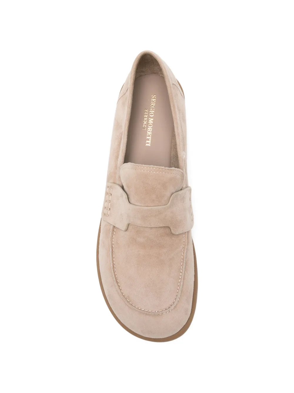 SERGIO MORETTI FIRENZE Suède loafers Beige