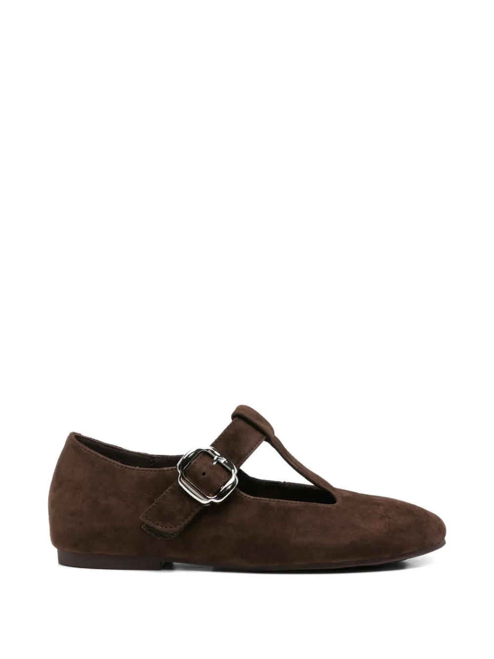SERGIO MORETTI FIRENZE T-bar buckle-fastening ballet flats - Marrone