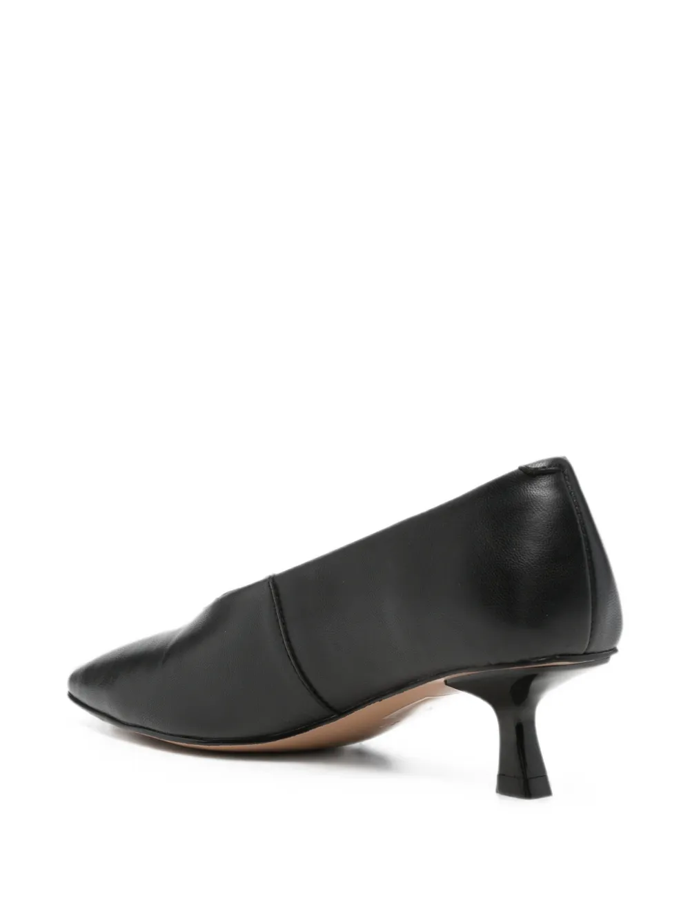 SERGIO MORETTI FIRENZE Pumps met kittenhak en vierkante neus Zwart