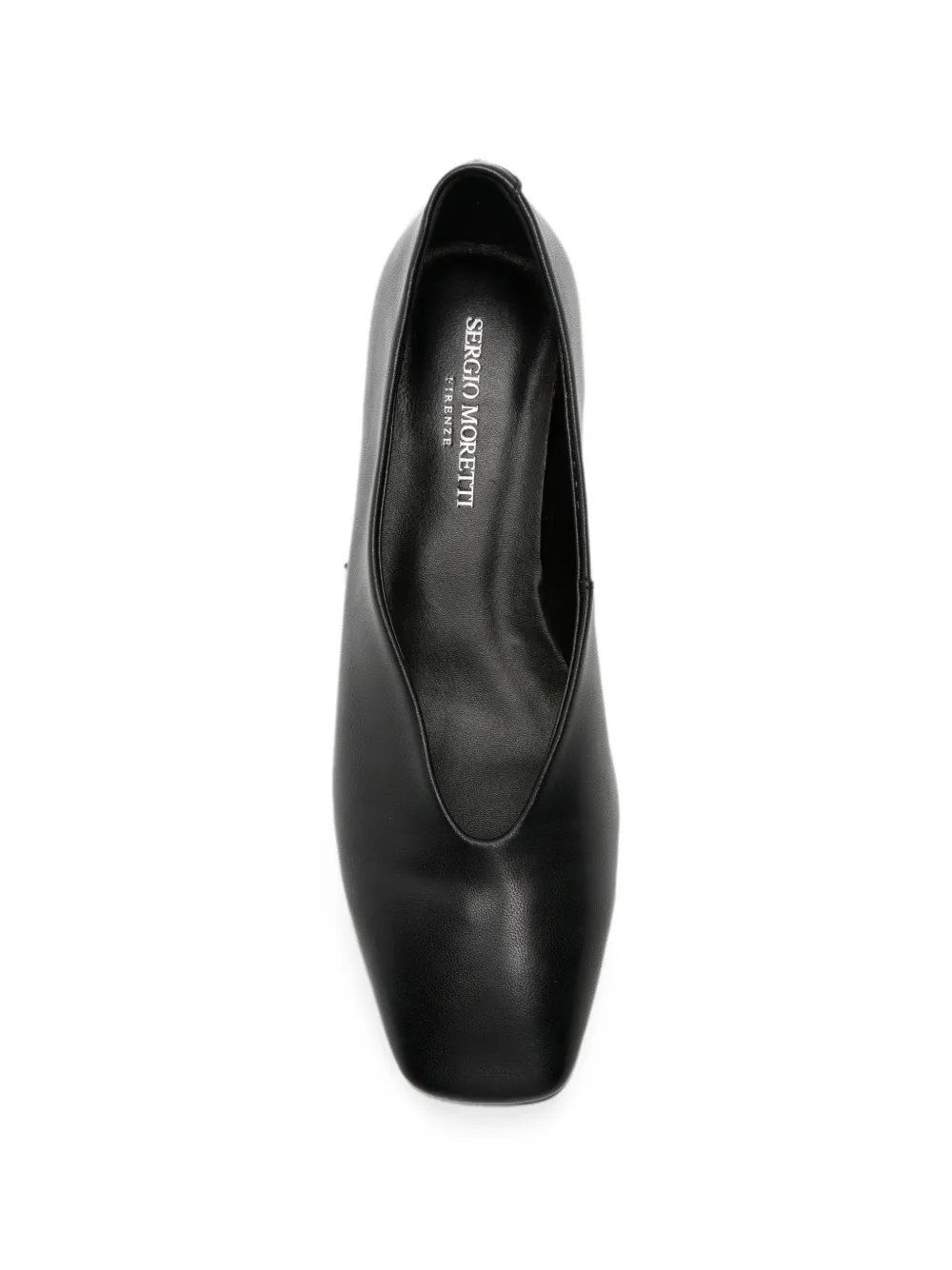 SERGIO MORETTI FIRENZE Pumps met kittenhak en vierkante neus Zwart