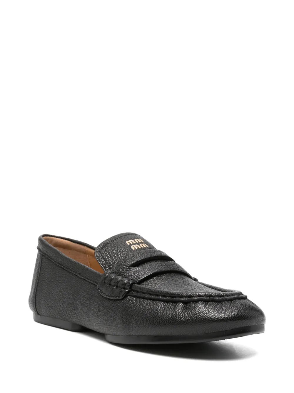 SERGIO MORETTI FIRENZE Loafers met logoplakkaat Zwart