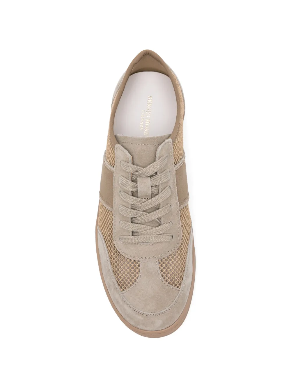 SERGIO MORETTI FIRENZE Sneakers met mesh vlakken Beige