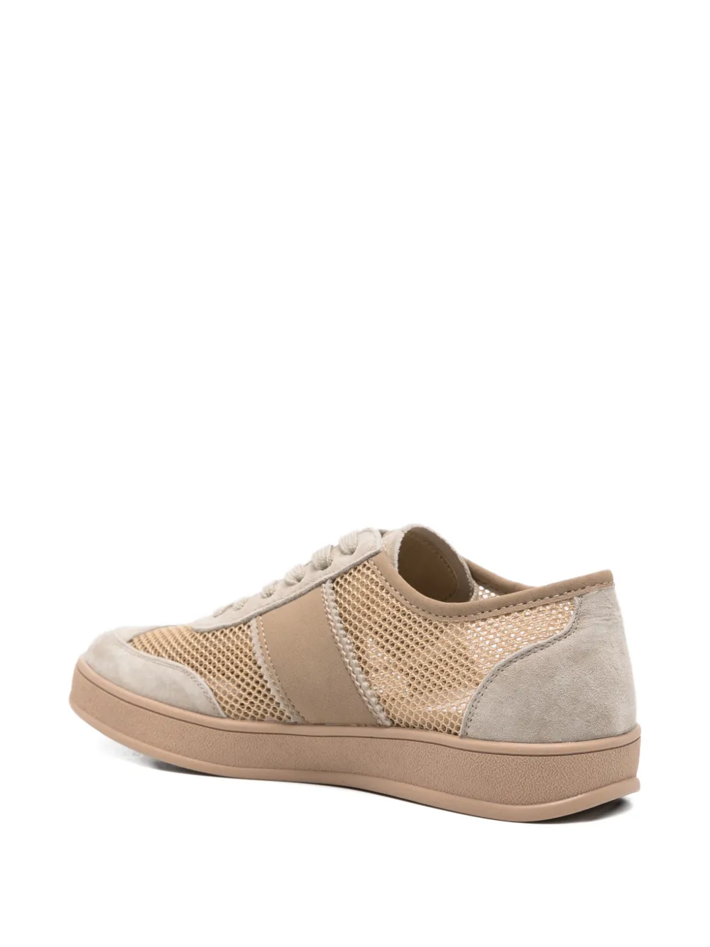 SERGIO MORETTI FIRENZE Sneakers met mesh vlakken Beige