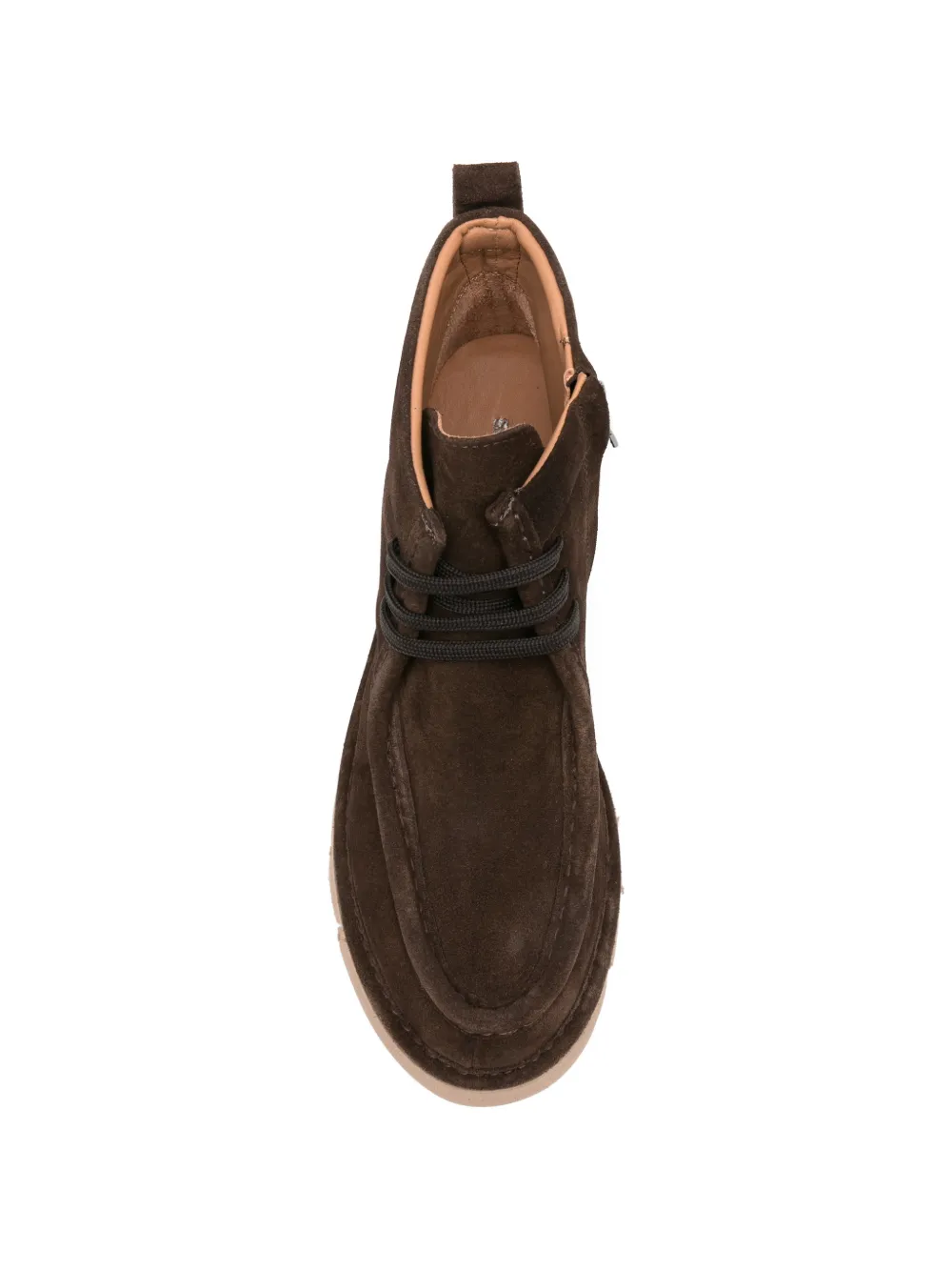 SERGIO MORETTI FIRENZE lace-up suede ankle boots Bruin