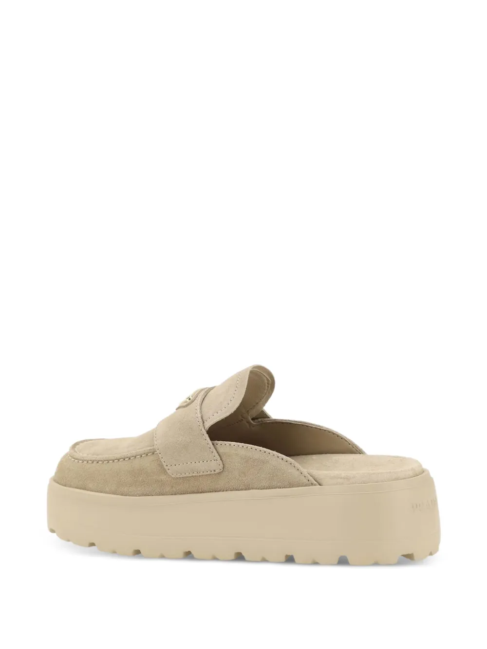 Prada triangle-logo mules Beige