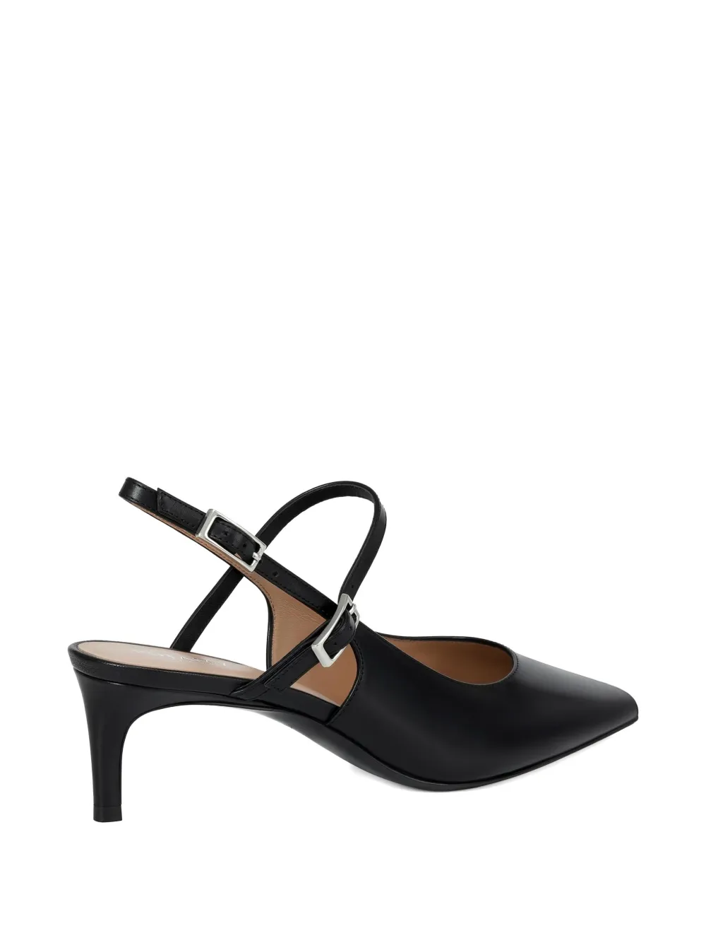 POTAMY Leren pumps met gespbandje Zwart