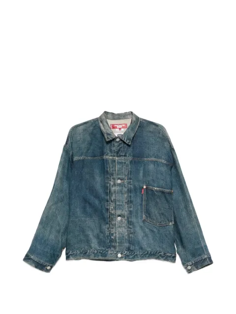Junya Watanabe MAN faded-effect cinch-strap denim jacket