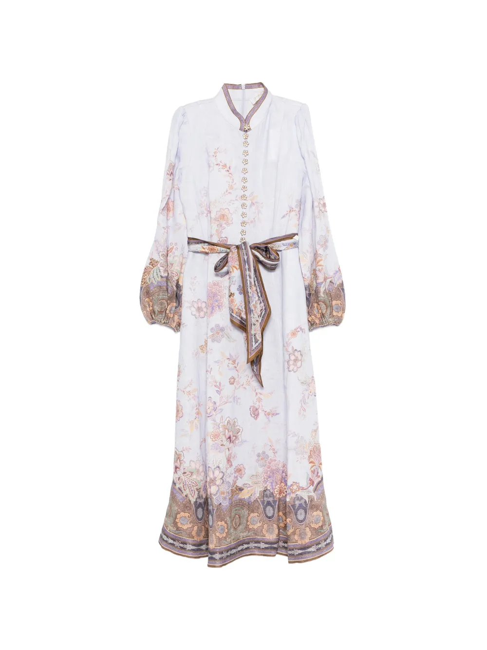 ZIMMERMANN Luna floral-print linen maxi dress - Blau