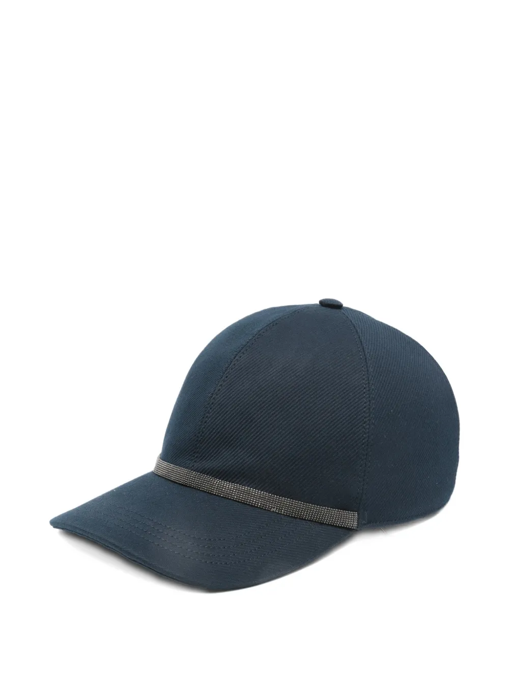 Brunello Cucinelli Monili-embellished baseball cap - Blu