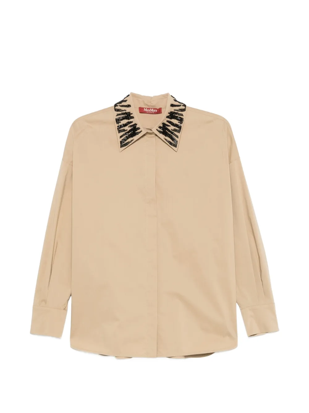 Max Mara bead-embellished shirt - Neutrals