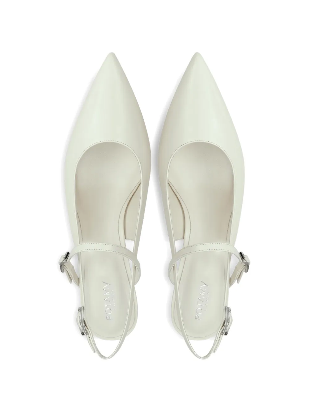 POTAMY Pumps met puntige neus en bandje Wit