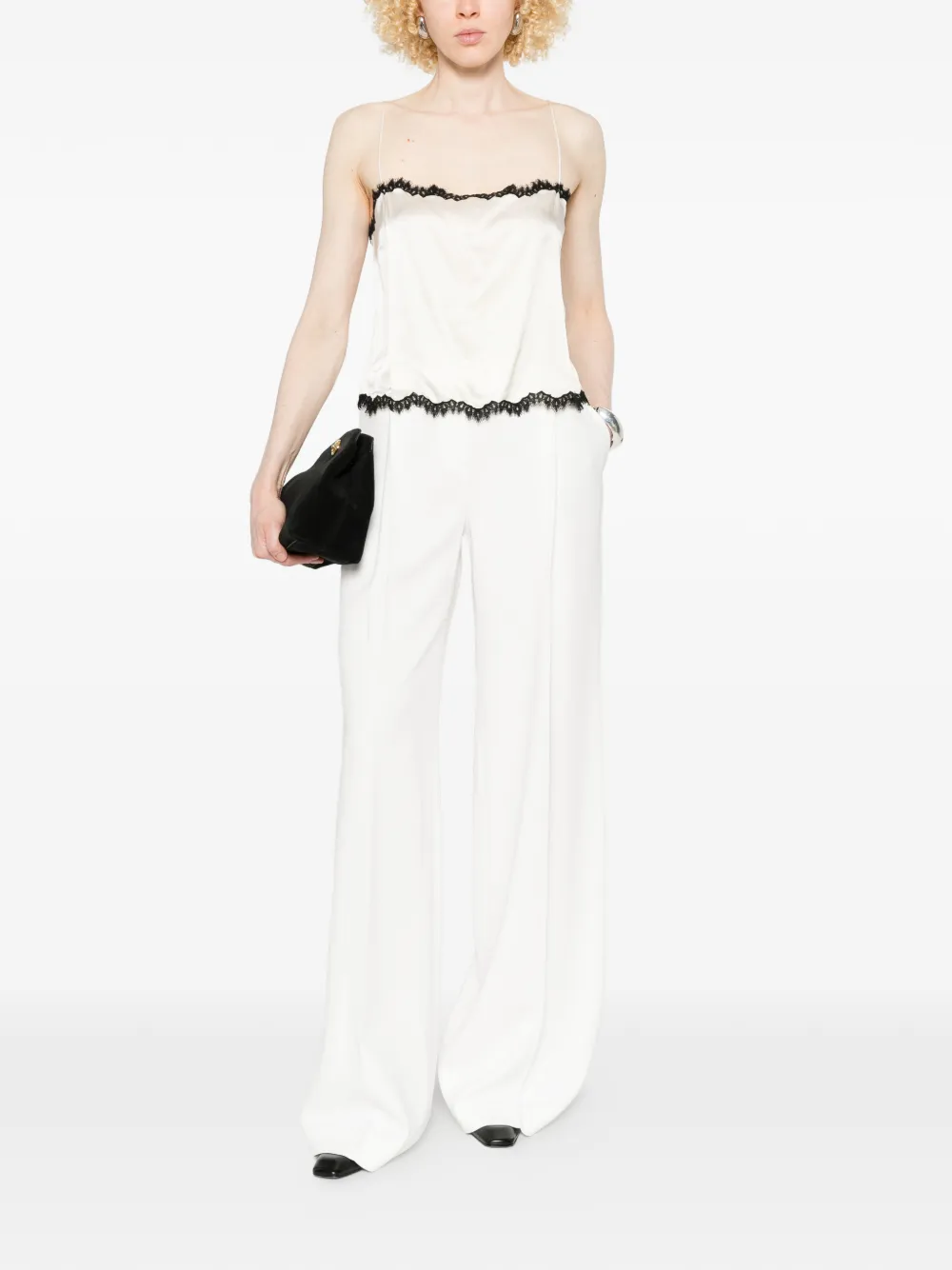 Ermanno Scervino Broek met riemlussen Wit