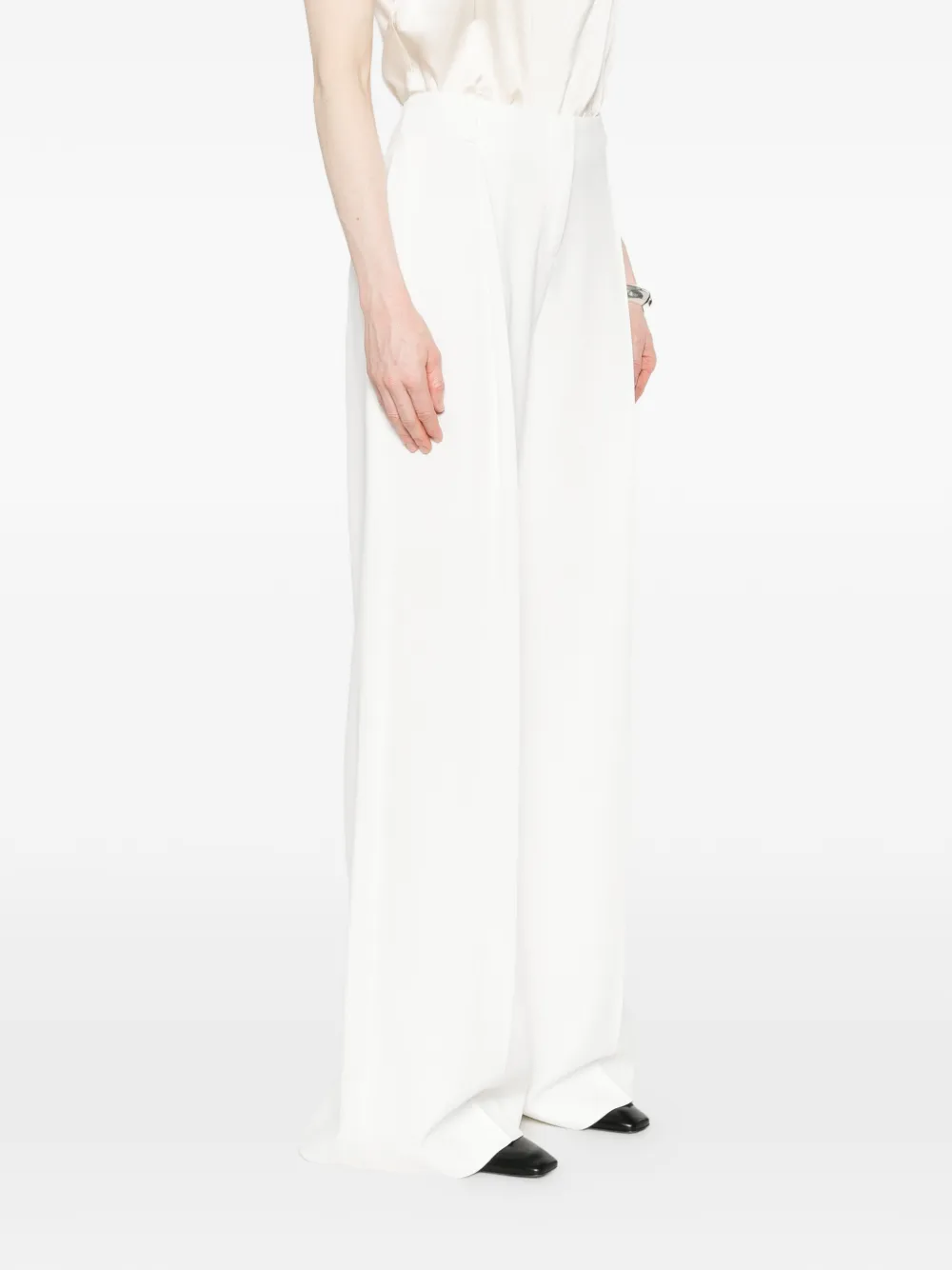 Ermanno Scervino Broek met riemlussen Wit